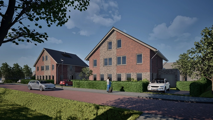 De Dijkwoningen Medemblik straatkant